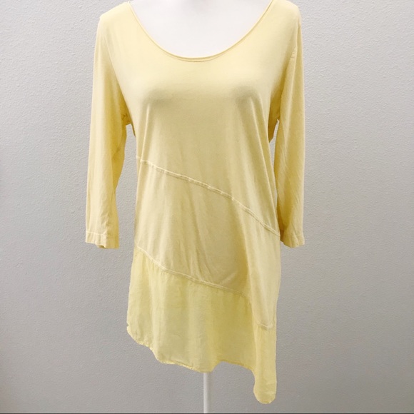 Soft Surroundings Tops - Soft surroundings yellow asymmetrical tunic top